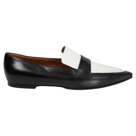 celine black white loafers|Celine loafers and flats.